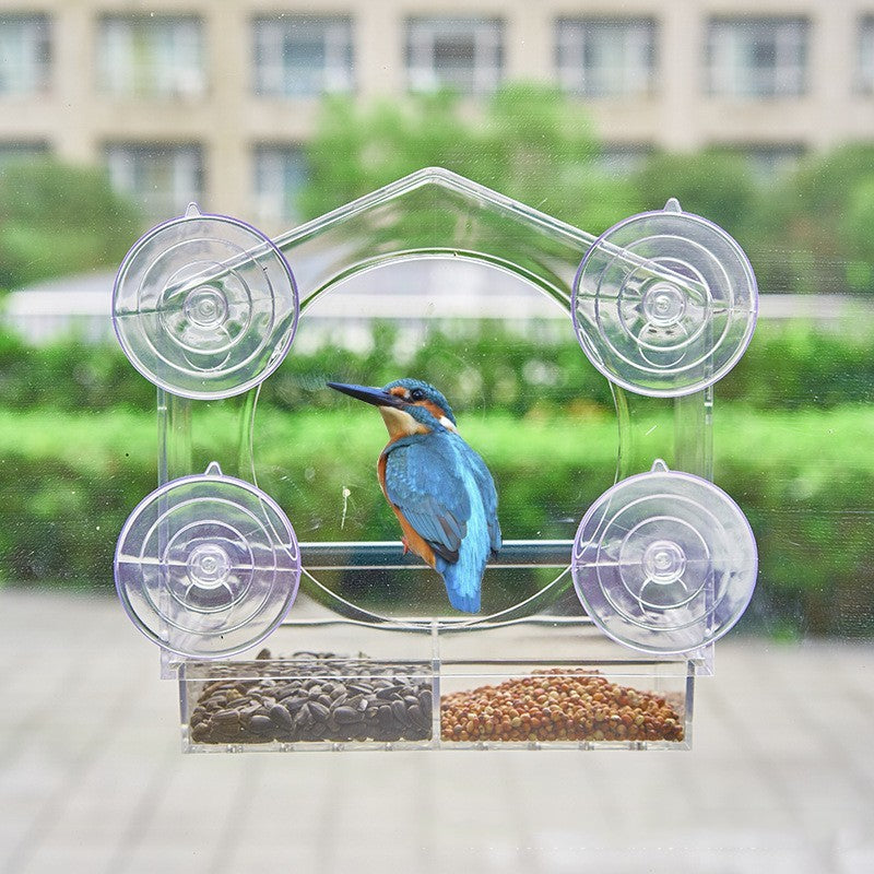 Transparent House Acrylic Bird Feeder