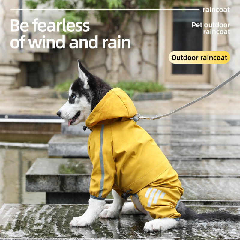 Sily Pet Raincoat Four-legged Raincoat