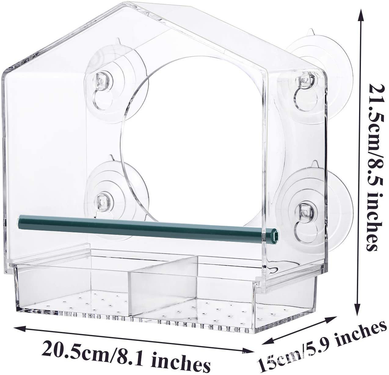 Transparent House Acrylic Bird Feeder